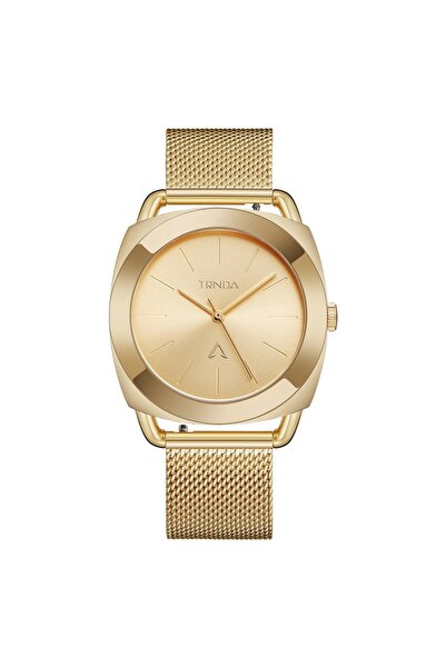 TRNDA Women's Watch With Gold Stainless Steel Case And Gold Stainless Steel Band