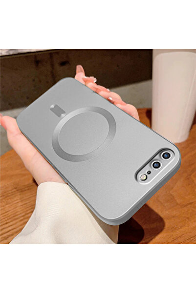 ucuc iPhone 7 Plus/8 Plus Uyumlu Kılıf Magsafe Özellikli Darbe Emici Gümüş Si...