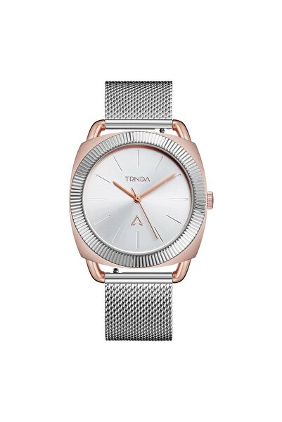 TRNDA Women's Rose Gold Stainless Steel Watch, Silver Dial | Trnda-Rg35.8