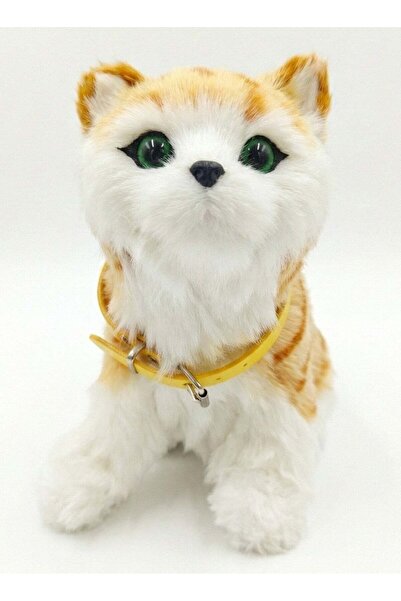 REZZOSS Interactive Plush Cat Toy for Kids – Realistic Orange Tabby Kitten Ro...
