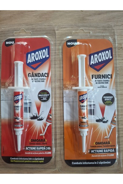 Aroxol Set 2 Seringi Insecticid contra gandacilor 5g fiola si al furnicilor 7...