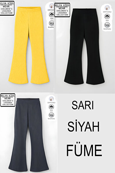 Belya Kids Wear Pamučne rebraste čarape sa punim uzorkom, ekonomično pakovanj...