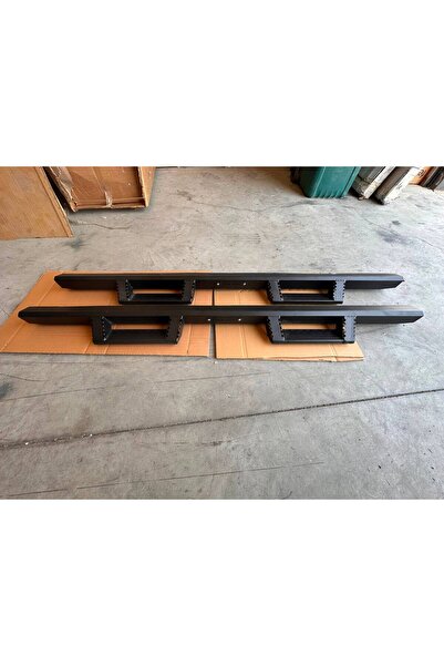 TMZ Garage Toyota Hilux 2015+ Demir Yan Basamak Seti Ayak Basma Platformlu Off Road Metal Basamak Sağ Sol