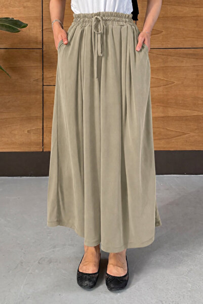 Miss Allos Women's Loose-Fit Flowy Modal Fabric Skirt-Looking Pants