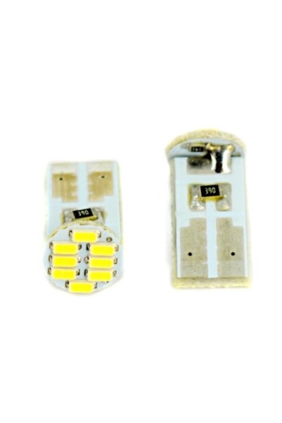 OEM Bec LED Auto, Soclu T10, 8 SMD 1206, 12V, 6000K, Alb