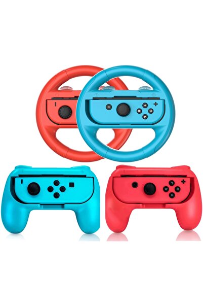 TUX 2 PCS Grips for Con and 2 PCS Steering Wheel Compatible for Switch Wheel,...