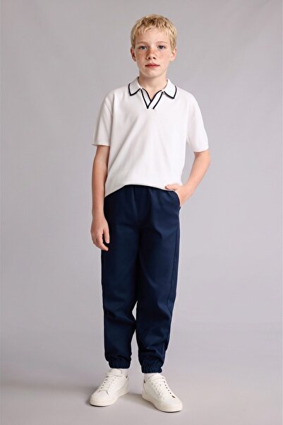 DeFacto Pocketed Jogger Fit Elastic Cuff Knitted Look Trousers for Boys I1981...