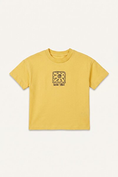 DeFacto 100% Cotton Oversize Fun Printed Crew Neck Short Sleeve T-Shirt Baby ...