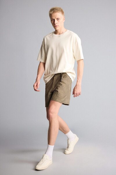 DeFacto Relax Fit Khaki Bermuda Shorts I1144Ax26Sm