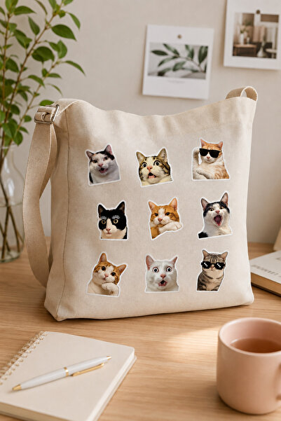 Generic Brand 50PC Cute Cat Stickers Pack, Funny Meme Cat Vinyl Stickers, Wat...
