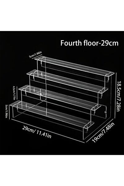 Choice transparent 4-tier 1pc Multifunctional Acrylic Step-type Storage Rack,...