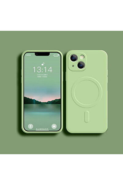 Choice For iPhone 14 light green For Magsafe Magnetic Wireless Charge Case Fo...
