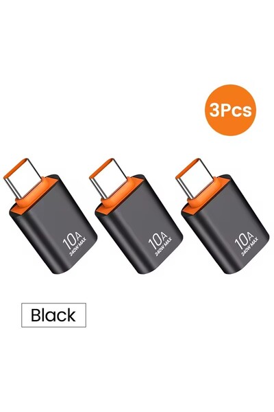 choice2 A-C 3PCS 10A USB Type C To USB A Adapter Fast Charging USB 3.0 to Typ...