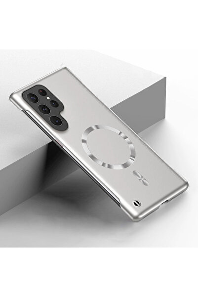 Choice48 Galaxy S24 Ultra Silvery Metal Painted Frameless Case For S26 S25 Ed...