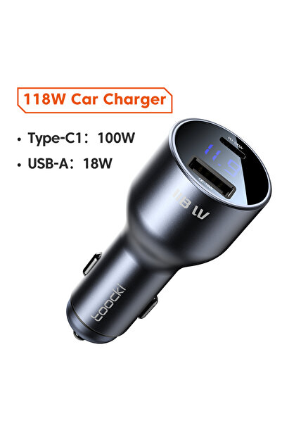 Choice toocki 118W Toocki PD 120W USB Type-C Car Charger QC 4.0 PD 3.0 For iP...