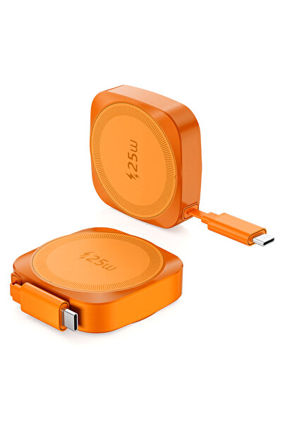choice2 Orange 25W Qi2 Magnetic Wireless Charger for iPhone 17 16 15 Pro Max ...