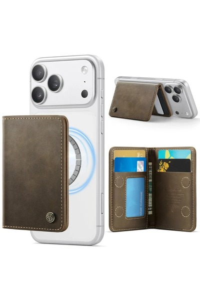 Choice3 Coffee Multi-Card Slot Holder For Magsafe Magnetic Business PU Leathe...