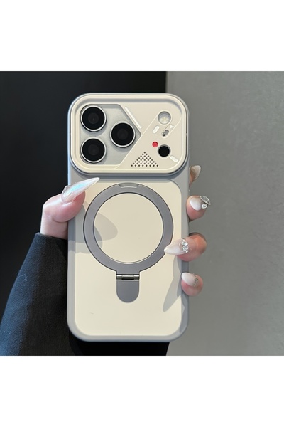 Choice82 iPhone 14 Pro Max GRAY Luxury Metal Ring Bracket for Magsafe Magneti...
