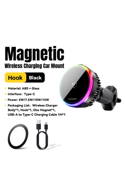 Choice1 ESSAGER Air outlet type Essager 15W ice Cooling Magnetic Wireless Car...