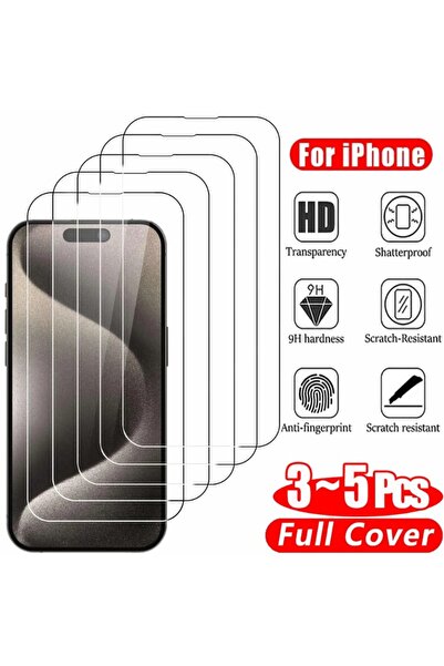Choice42 iPhone 16 Pro 3PCS Clear Glass Transparent Tempered Glass Film Clear...