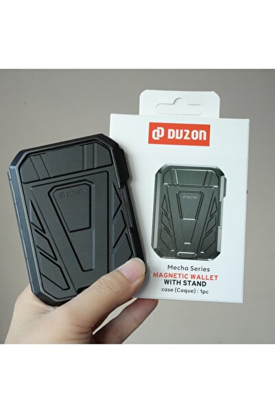 Choice محفظة DUZON Armor المغناطيسية الصلبة السوداء لهاتف آيفون 17 16 برو ماك...
