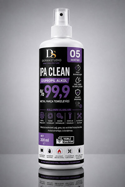 IPA Clean %99,9 İzopropil Alkol Metal Parça, Makine ve Ekipman Temizleyici 200 ml