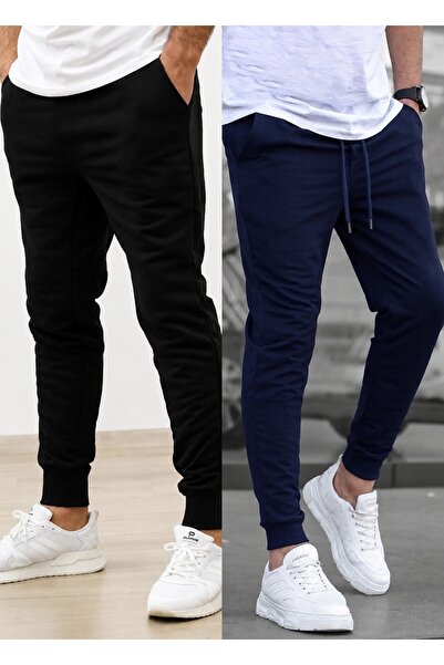 TORUK MAKTO Set de 2 pantaloni de trening unisex cu tiv cu nervuri Jogger, cu...