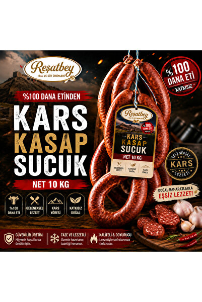 REŞATBEY BS Reşatbey %100 Dana Kars Kasap Sucuk – Net 10 KG