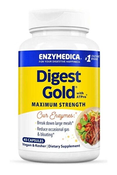 Enzymedica Digest Gold with ATPro Maximum Strength Digestive Enzymes, 45 Caps...