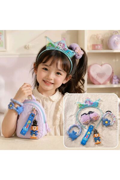 Monalisa Home Six-Piece Children's Buckle Crown and Keychain Set