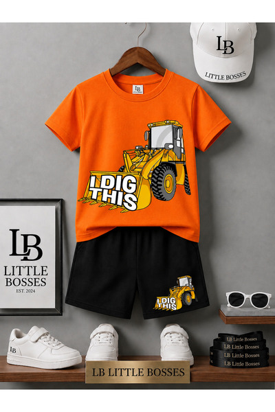 LB little bosses Summer Shorts T-Shirt Unisex (Kepçe)