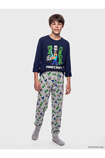 LC Waikiki Set de pijamale pentru băieți licențiat Minecraft