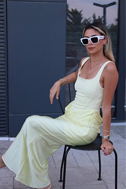Stile Bella Women's Corset Look Square Neck Back Tie Draped Maxi Dress