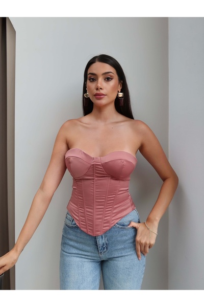 ESRAHELVACI Satin Corset Blouse