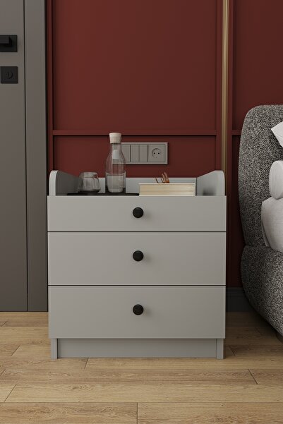 asratrend Modern 3 Çekmeceli Komodin Şifonyer %100 MDF Çok Amaçlı Organizer K...
