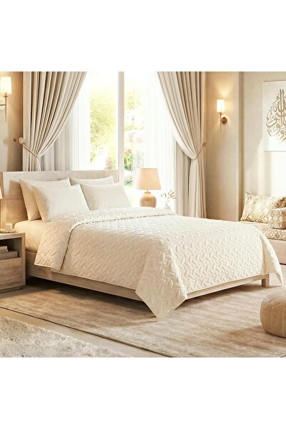 Master Home Textile MASTER Microfiber Plain Bedspread Set, Fits 200 x 200 cm ...
