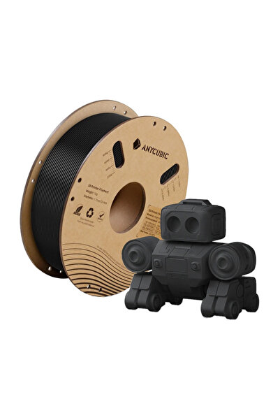 Anycubic Filament PLA de mare viteză pentru imprimantă 3D, 1.75mm, Negru, 1kg...