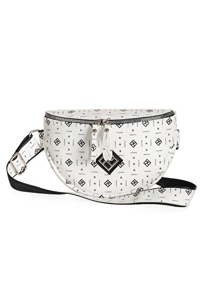 Pierro Accessories Τσάντα Γυναικεία Μέσης Taglia Monogram σε Χρώμα Λευκό 9063...