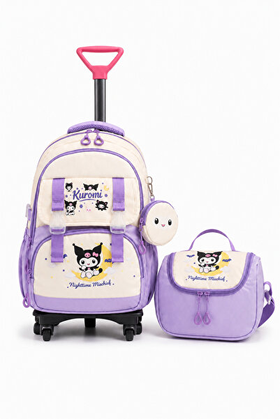 Roxy 4-Piece School Bag Set with Trolley - Orthopedic Backpack - Imported Fab...