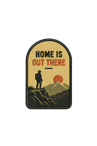 Project Nomad Home is Out There Adventure Collection Embroidered Hook Velcro Patch 5.2 x 8 cm