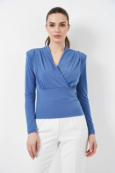 Generic Brand Women's Double-Breasted Collar, Waist-Fitted, Shoulder Padded I...