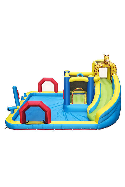 MYTS - Kids Inflatable Water Slide And Bouncy Castle With Splash Pool - Giraffe