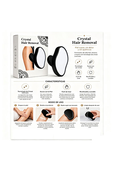Boyue Crystal Hair Remover Reusable Magic Hair Removal Tool Ergonomic Painles...