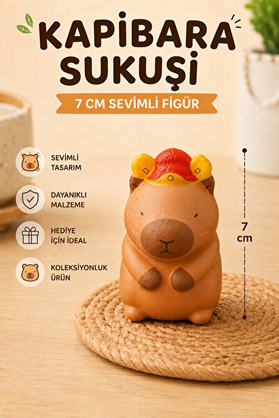 EFA Kapibara Sukuşi 7 cm Sevimli Squishy Oyuncak