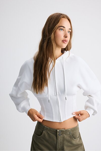 Stradivarius Korseli kapüşonlu sweatshirt