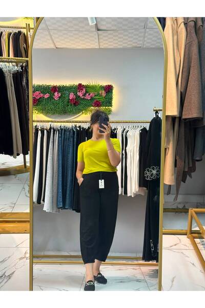 Kadın Modal Kumaş Beli Bağcıklı Spor Pantolon