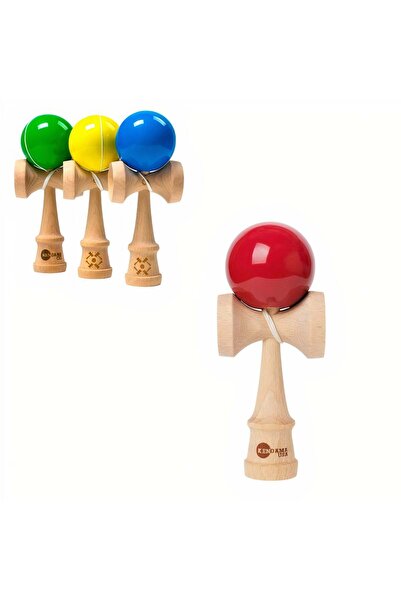 JML Kendama 18cm din Lemn Ștanțată și Gravată, cu Bila Lucioasa Diferite Culori