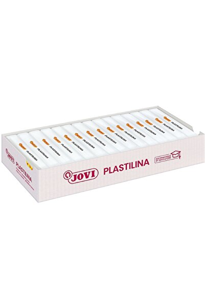 Jovi Plastilina pentru modelaj, cutie cu 15 buc, 150g, alba,
