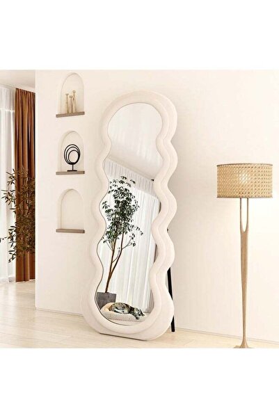NKX Wavy Shaped Full Length Dressing Mirror 70X170 CM Off White