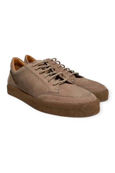 FRANCO CALVANI Mink Lace-Up Genuine Leather Men's Shoes